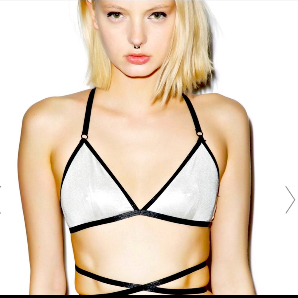 Widow Slinky Spandex Triangle BRA NWT